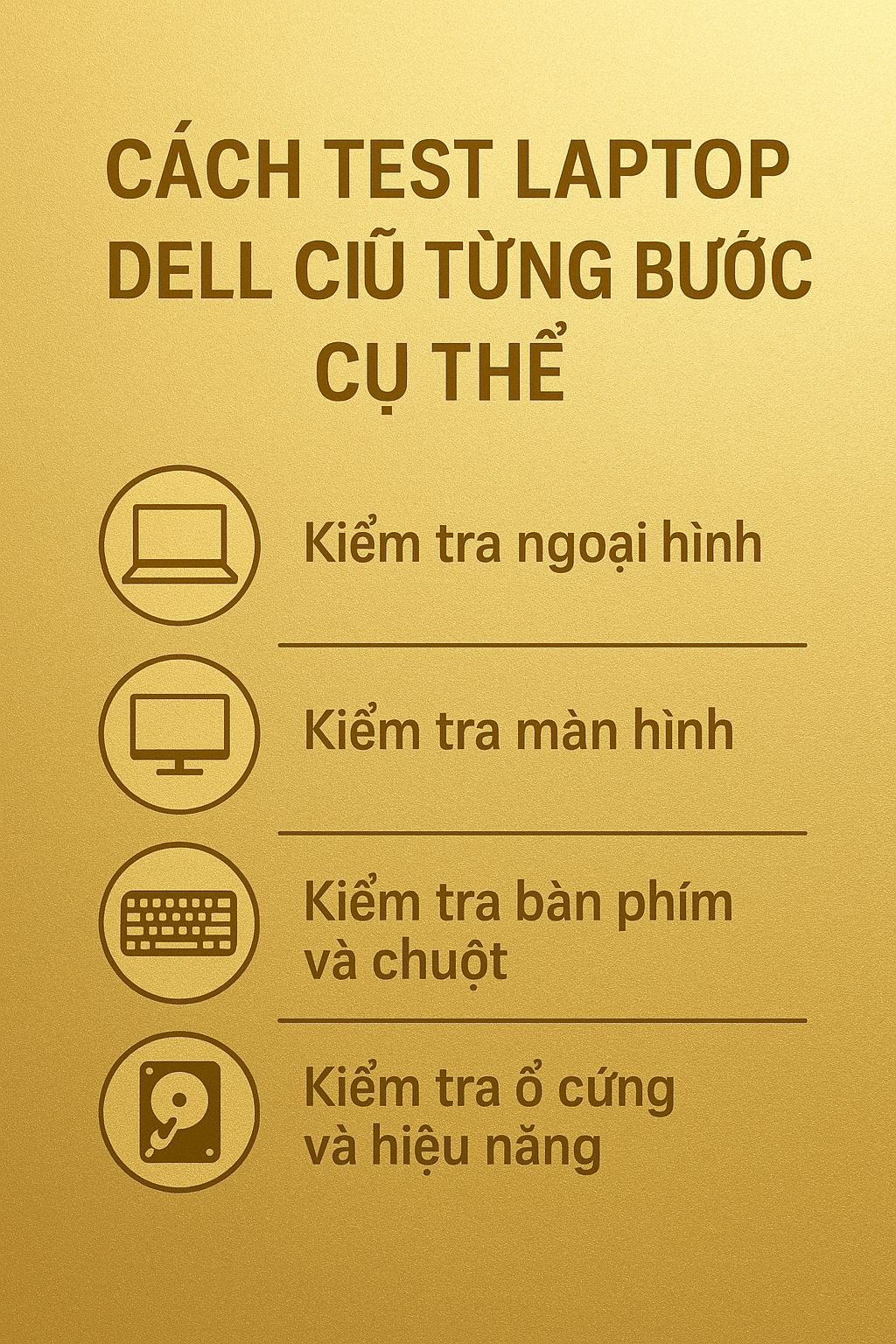 Cách test laptop Dell cũ từng bước cụ thể