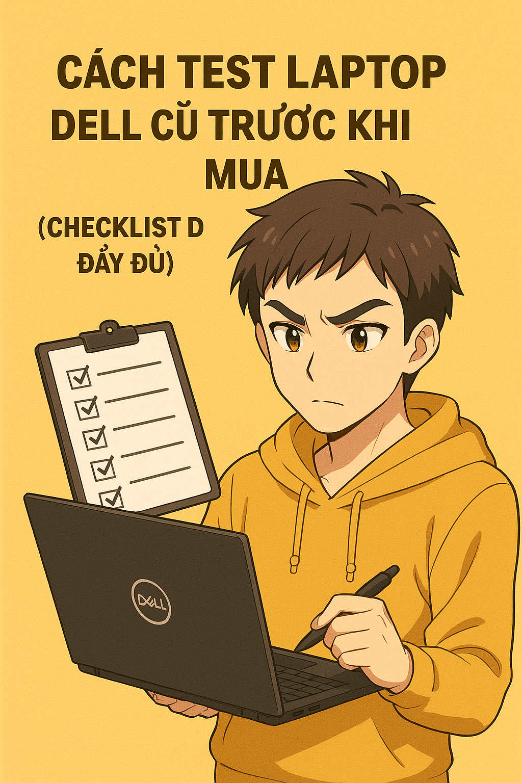 Cách test laptop Dell cũ trước khi mua (Checklist đầy đủ)