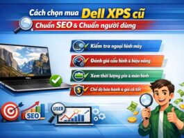 dell xps cũ – Giải pháp laptop cao cấp tiết kiệm chi phí cho người dùng thông minh