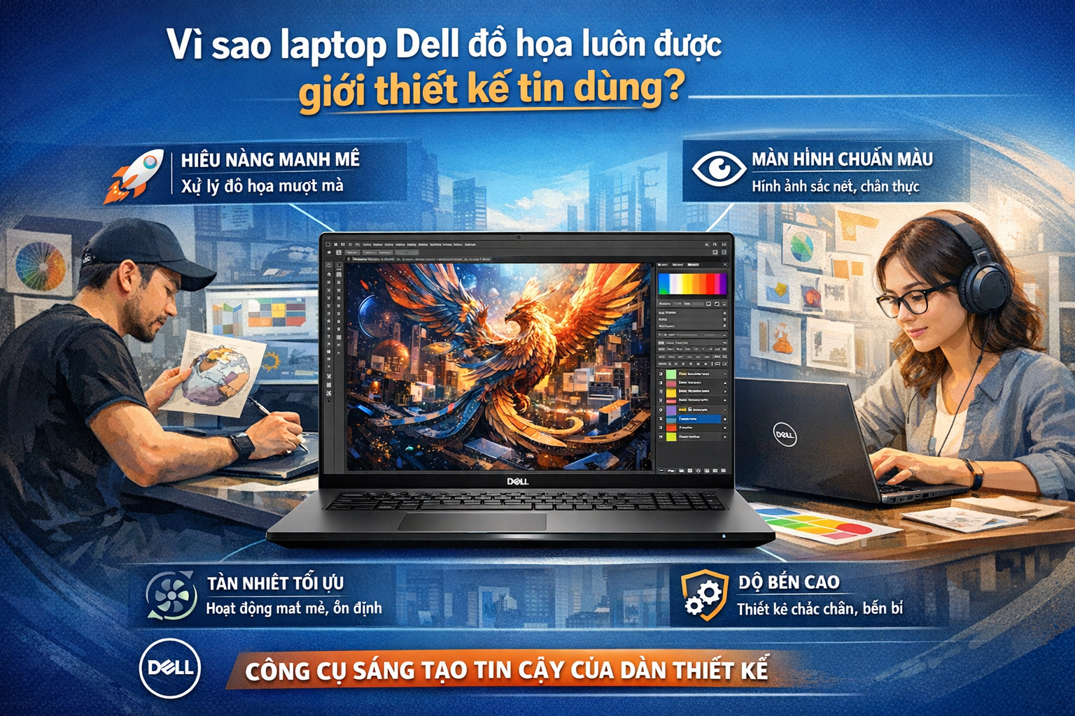 Vì sao laptop Dell đồ họa luôn được giới thiết kế tin dùng?